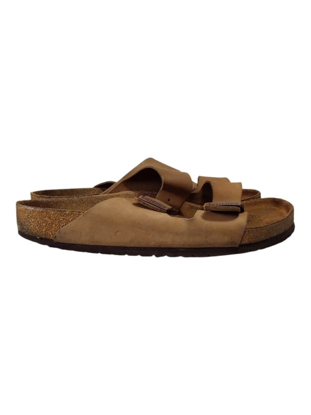 Birkenstock Arizona Brown Oiled Leather Two-Strap Sandal 42 Wide (M9, L11) - Picture 4 of 9